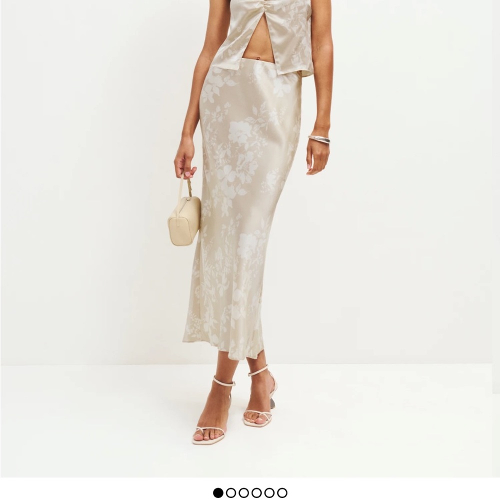 Reformation silk skirt